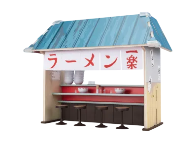 BANDAI "S.H.Figuarts" -Naruto: Shippuden- ICHIRAKU RAMEN SET