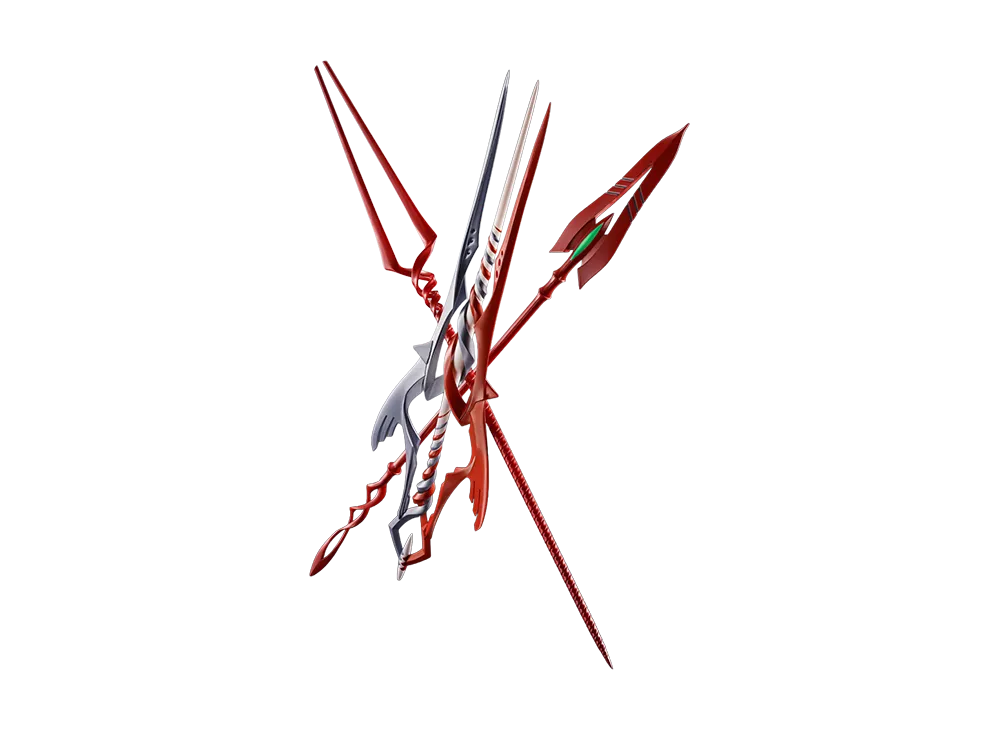 BANDAI "METAL BUILD" -Evangelion- 3 SPEARS SET FOR EVANGELION 30th with the spear Another color