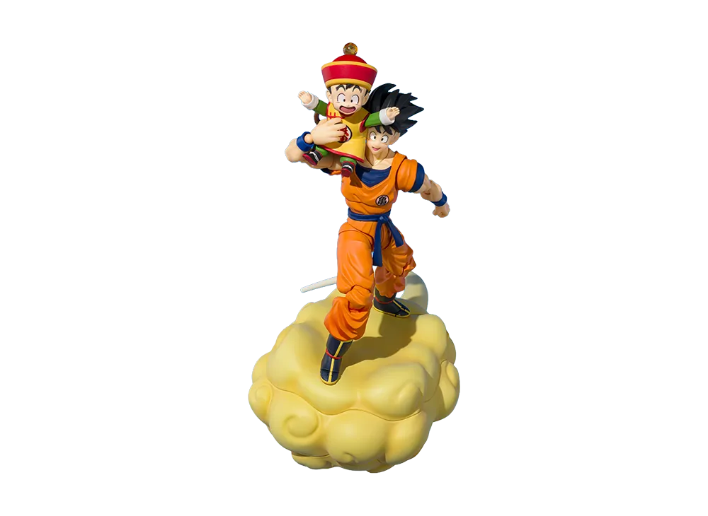 BANDAI "S.H.Figuarts" -Dragon Ball Z- SON GOKU & SON GOHAN -KID- & KINTOUN