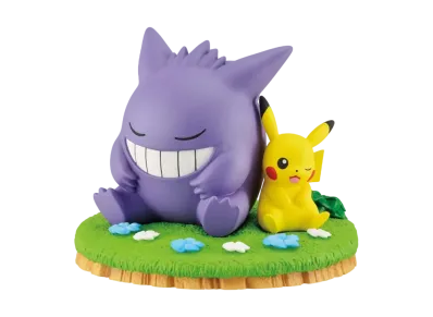 BANPRESTO "KUTSUROGI TIME" -Pokemon- Relaxing time Pikachu & Gengar figures