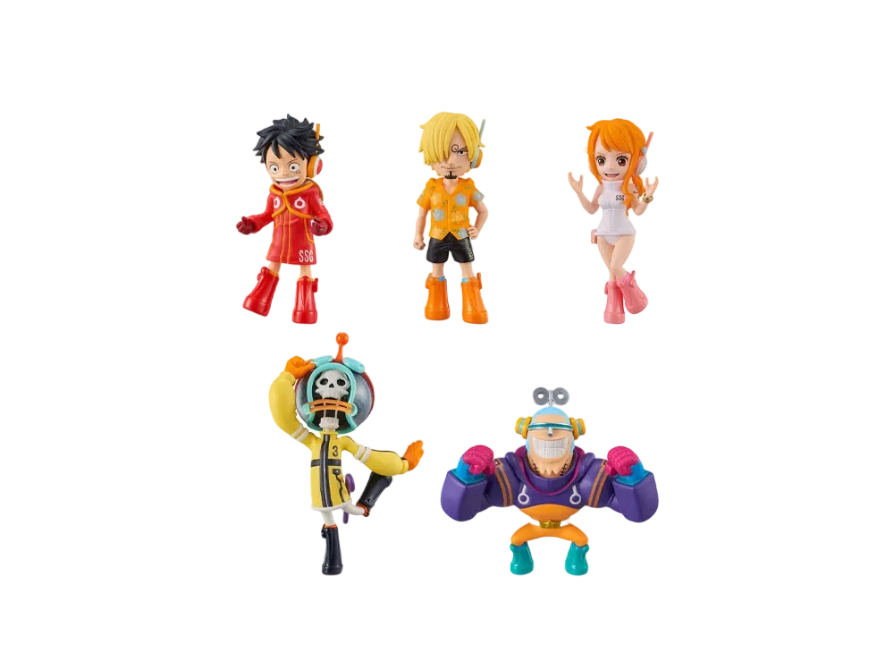 BANPRESTO "World Coletable Figure" -ONE PIECE- -EGGHEAD 1- COMPLETE 5 PIECE SET