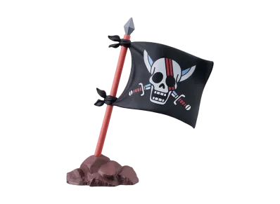 BANPRESTO "World Coletable Figure" -ONE PIECE- -Elbaf- Red Hair Pirates Flag
