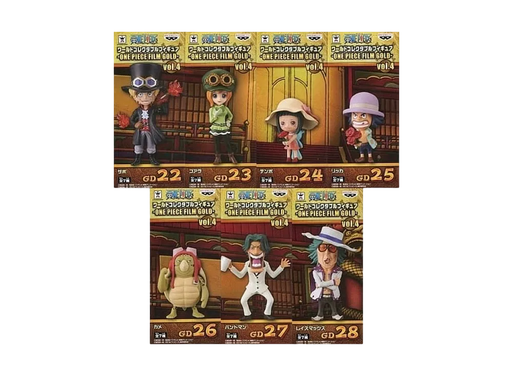 Banpresto One Piece World Collectable Figure -ONE PIECE FILM GOLD- Vol.4 Complete 7 Piece Set