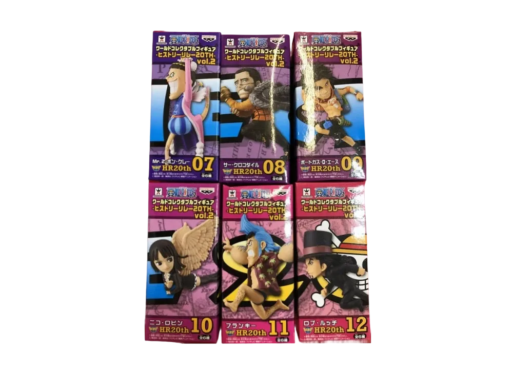 Banpresto One Piece World Collectable Figure -History Relay 20TH- Vol.2 Complete 6 Piece Set