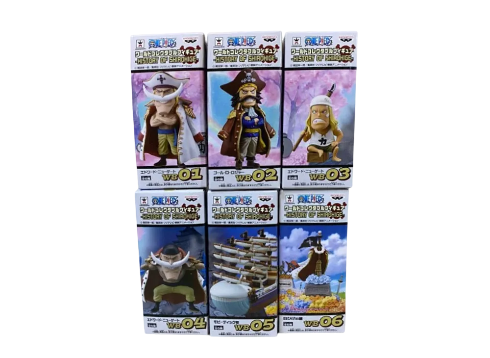 Banpresto One Piece World Collectable Figure -HISTORY OF SHIROHIGE- Complete 6 Piece Set