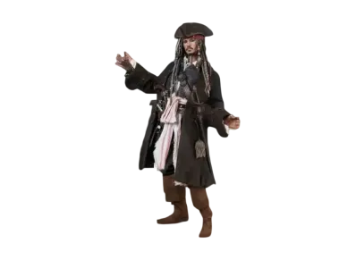 Hot Toys "Movie Masterpiece Deluxe" -Pirates Of The Caribbean / On Stranger Tides- 1/6 Scale Fully Poseable Figure: Jack Sparrow