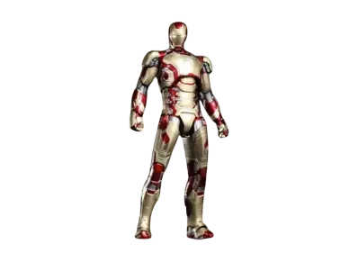 Hot Toys "Movie Masterpiece Diecast" -Iron Man 3- 1/6 Scale Fully Poseable Figure: Mark 42