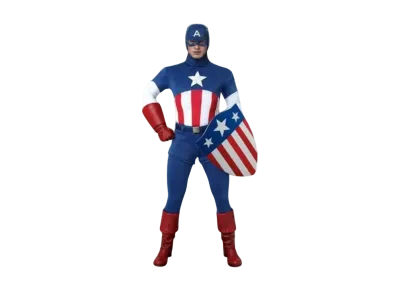 Hot Toys "Movie Masterpiece" -Captain America The First Avenger- 1/6 Scale Fully Poseable Figure: Captain America (Star Spangled Man Version)