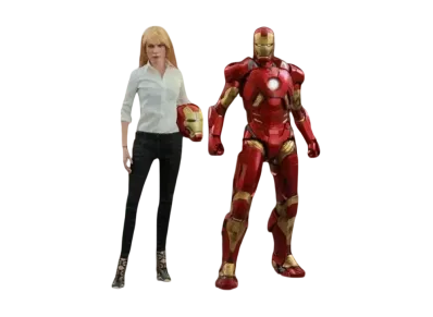 Hot Toys "Movie Masterpiece" -Iron Man 3- 1/6 Scale Fully Poseable Figure: Pepper Potts & Mark 9
