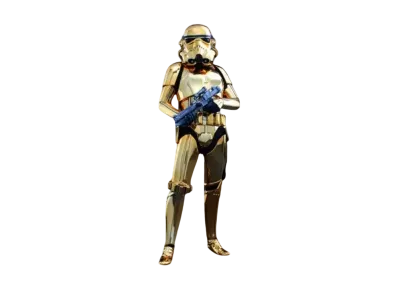 Hot Toys "Movie Masterpiece" -Star Wars- 1/6 Scale Fully Poseable Figure: Stormtrooper (Gold Chrome Version)