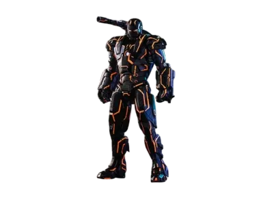Hot Toys "Movie Masterpiece Diecast" -Iron Man 2- 1/6 Scale Fully Poseable Figure: War Machine (Neon Tech / Orange Version)