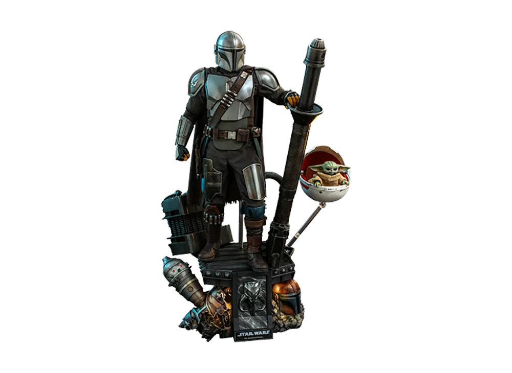 Hot Toys "Quarter Scale" -The Mandalorian- 1/4 Scale Fully Poseable Figure: The Mandalorian & The Child Set [With Bonus Accessory]