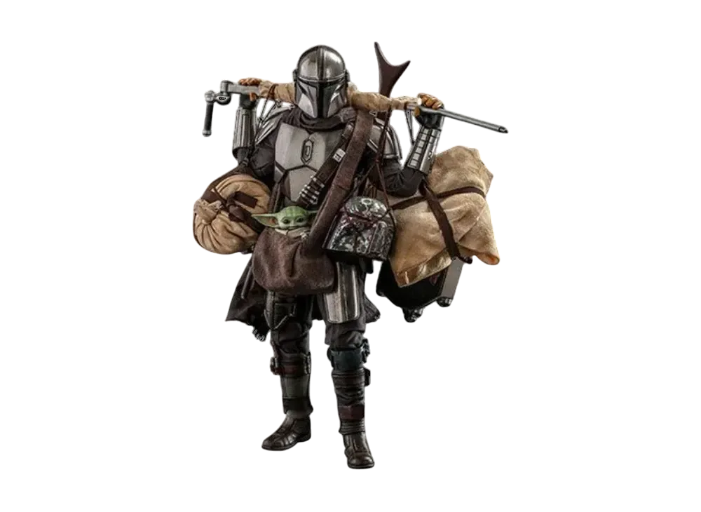 Hot Toys "Television Masterpiece" -The Mandalorian- 1/6 Scale Fully Poseable Figure: The Mandalorian & Grogu Set [With Bonus Accessories]