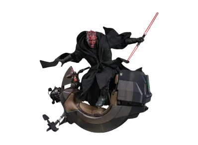 Hot Toys "Movie Masterpiece" -Star Wars / Episode I The Phantom Menace- 1/6 Scale Fully Poseable Figure: Darth Maul & Sith Speeder (2.0)
