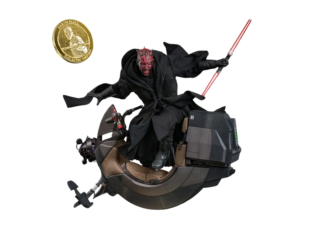Hot Toys "Movie Masterpiece" -Star Wars / Episode I The Phantom Menace- 1/6 Scale Fully Poseable Figure: Darth Maul & Sith Speeder (2.0) [With Bonus Accessory]