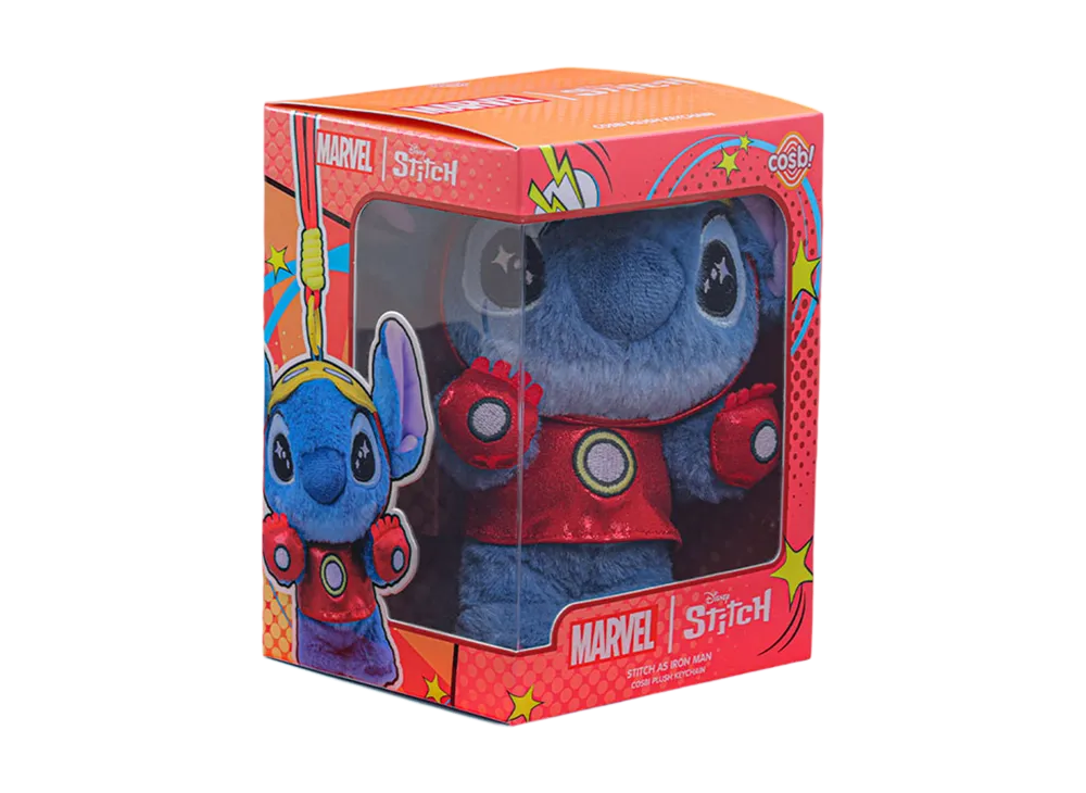 Hot Toys "Hot Toys Zakka" -Marvel | Stitch- Cosbi Plush Keychain: Stitch / Iron Man