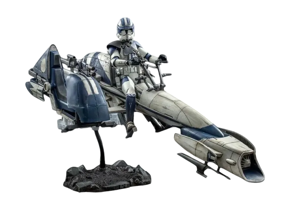 Hot Toys "Television Masterpiece" -Star Wars: The Clone Wars- 1/6 Scale Fully Poseable Figure: Heavy Weapons Clone Trooper & BARC Speeder with Sidecar