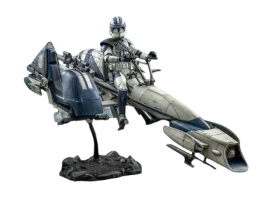 Hot Toys "Television Masterpiece" -Star Wars: The Clone Wars- 1/6 Scale Fully Poseable Figure: Heavy Weapons Clone Trooper & BARC Speeder with Sidecar