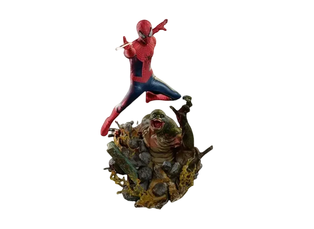Hot Toys "Movie Masterpiece" -The Amazing Spider-Man 2- 1/6 Scale Fully Poseable Figure: The Amazing Spider-Man & Lizard (Diorama Base) Set