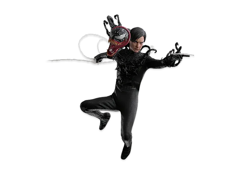 Hot Toys "Movie Masterpiece" -Spider-Man 3- 1/6 Scale Fully Poseable Figure: Spider-Man (Black Suit)
