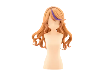 KOTOBUKIYA "Character Plastic Model" -SOUSAISHOJOTEIEN- ARRANGED WIGS LONG WAVY HAIR