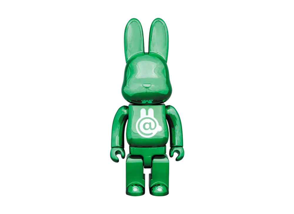 MEDICOM TOY "RABBRICK" Chrome 400% Green