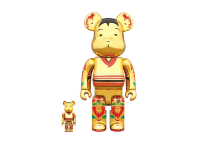 MEDICOM TOY "BEARBRICK" Kokebrick Gold Plated 100% & 400%