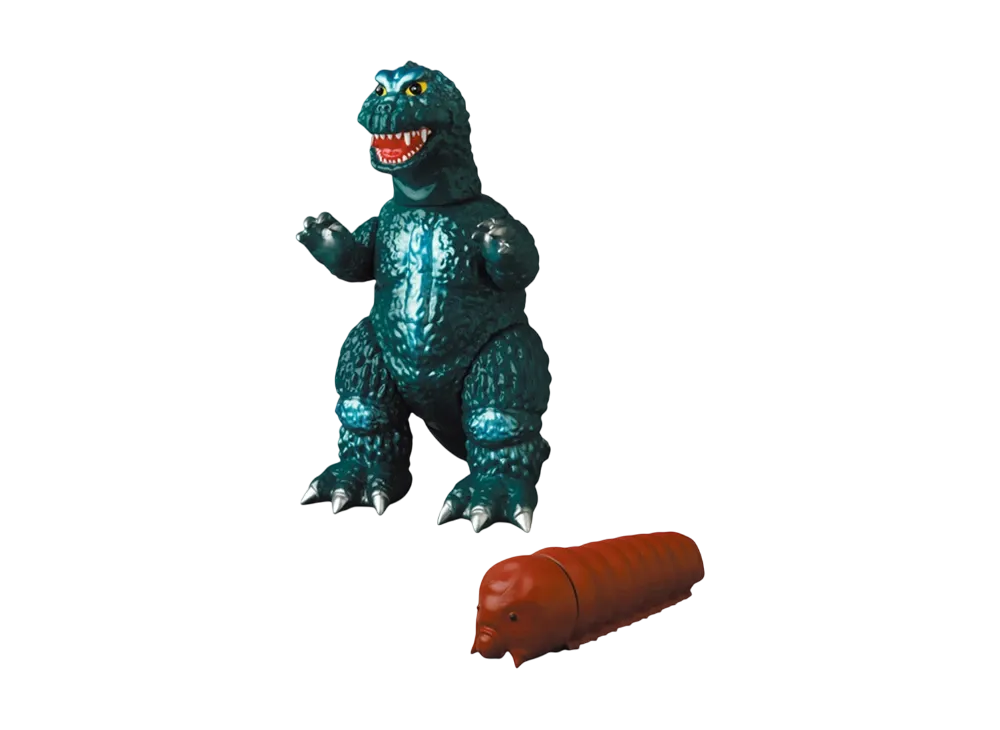 MEDICOM TOY / Anrakuansaku "GODZILLA VINYL WARS EX" Godzilla + Mothra Larva (Mothra Vs. Godzilla Version)