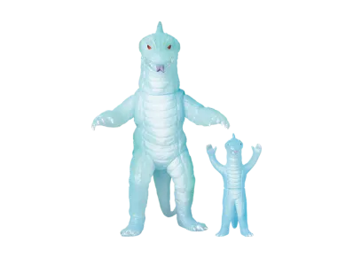 MEDICOM TOY "Toei Retro Sofvi Collection" -Masked Rider- Tokageron (Clear New Color) + Tokageron (Mini Soft Vinyl)