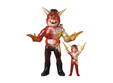 MEDICOM TOY "Toei Retro Sofvi Collection" -Kamen Rider V3- Scissors Jaguar (Clear New Color) & Scissors Jaguar (Mini Soft Vinyl)