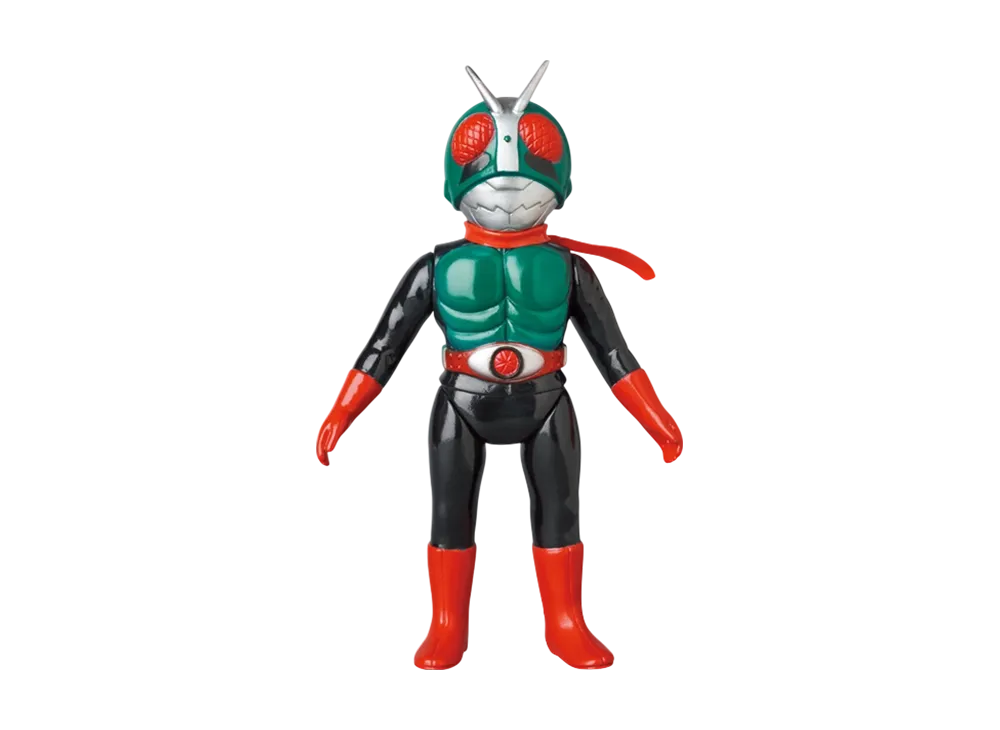 MEDICOM TOY "Toei Retro Sofvi Collection M" -Masked Rider- Kamen Rider New No. 2 (Thick Line, Mask Removed) (Middle Size)