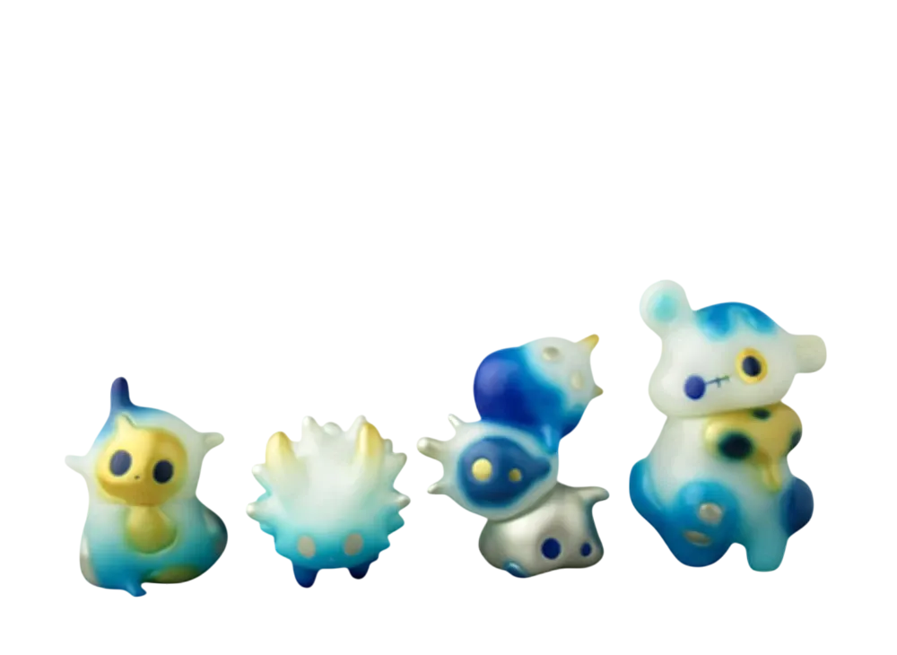 MEDICOM TOY / Three Wax/0.0 Menom, Monamomi, Mimimi, Popyrus 4 Piece Set 1/6 Plan Custom Color