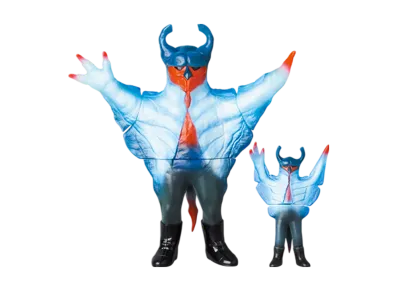 MEDICOM TOY "Toei Retro Sofvi Collection" -Masked Rider- Aking (New Color) + Mini Soft Vinyl