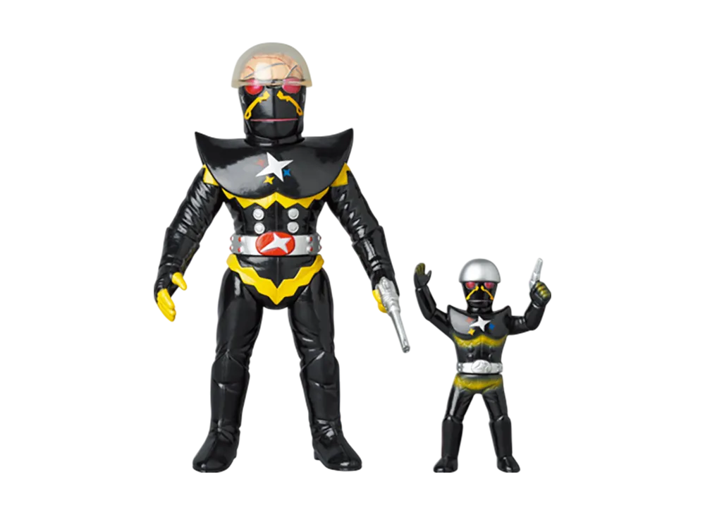 MEDICOM TOY "Toei Retro Sofvi Collection" -Kikaider 01- Gil Hakaider (Hakaider Shot Ver.) + Mini Soft Vinyl