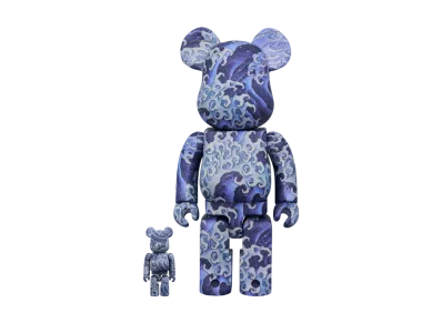 MEDICOM TOY "BEARBRICK" Katsushika Hokusai Kanmachi-matsuriyatai Tenjoga Onami 100% & 400%