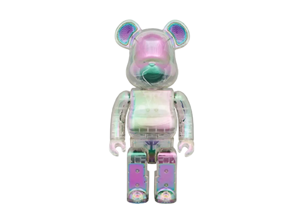 MEDICOM TOY "BEARBRICK" AUDIO IRIDESCENT 400% Portable Bluetooth Speaker Crystal Halo