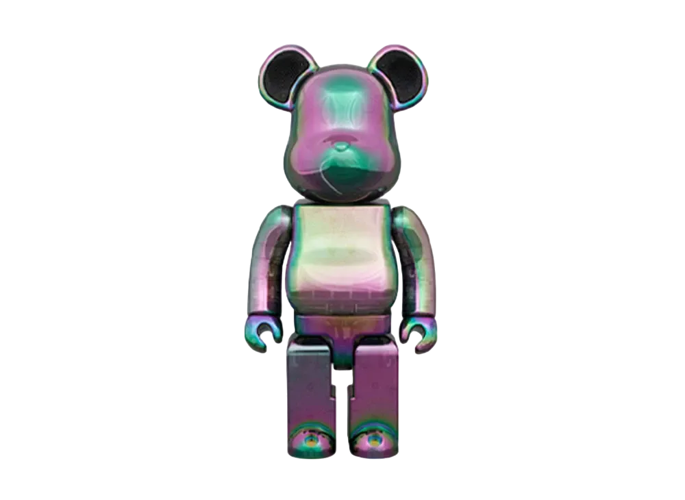 MEDICOM TOY "BEARBRICK" AUDIO IRIDESCENT 400% Portable Bluetooth Speaker Black Aurora