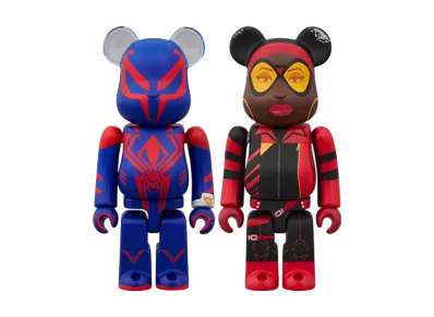 MEDICOM TOY "BEARBRICK" -SPIDER-MAN: ACROSS THE SPIDER-VERSE- Spider-Man 2099 & Spider-Woman 2Pcs Set