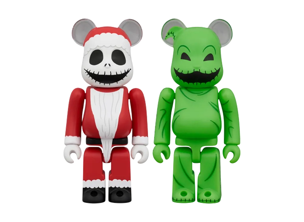 MEDICOM TOY "BEARBRICK" -The Nightmare Before Christmas- Santa Jack & Oogie Boogie 2Pcs Set