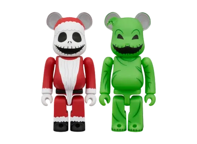 MEDICOM TOY "BEARBRICK" -The Nightmare Before Christmas- Santa Jack & Oogie Boogie 2Pcs Set