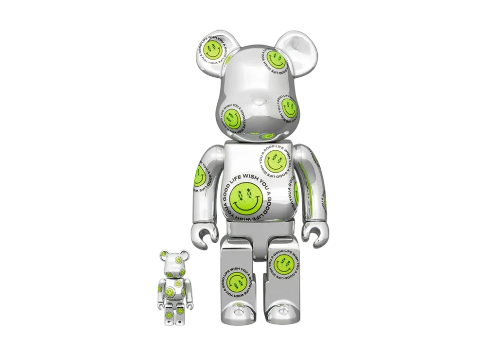 MEDICOM TOY "BEARBRICK" WISH YOU A GOOD LIFE NICKTHEREAL 100% & 400%