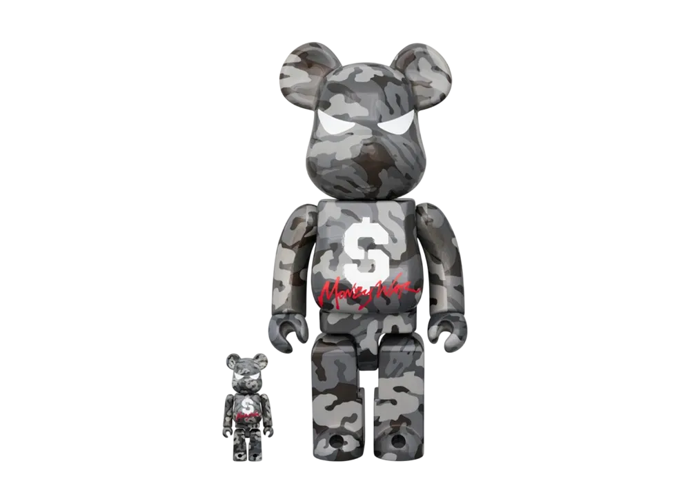 MEDICOM TOY "BEARBRICK" SHOUMETHEMONEYXX 100% & 400%