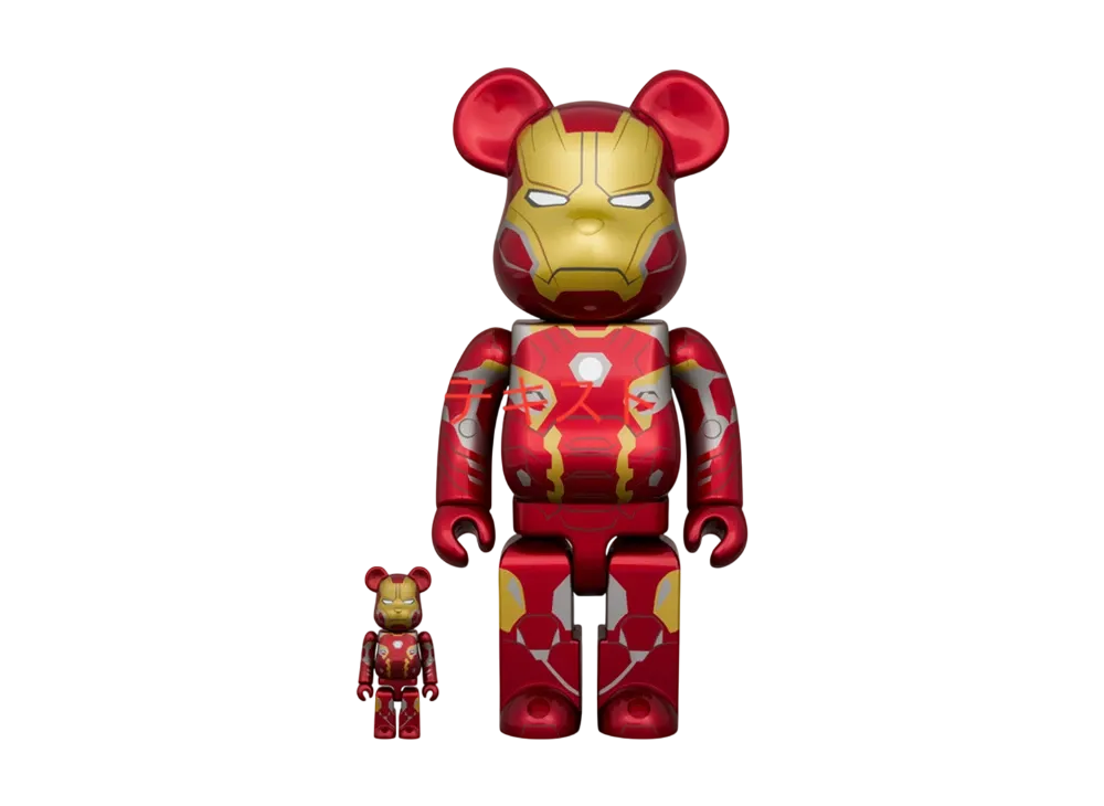 MEDICOM TOY "BEARBRICK" -INFINITY SAGA- IRON MAN MARK 45 100% & 400%