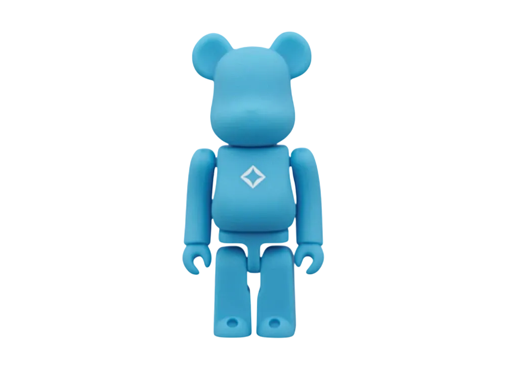 MEDICOM TOY "BEARBRICK" 5th Anniversary Helinox 100% Cyan