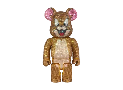 MEDICOM TOY "BEARBRICK" Crystal Decorate Jerry (Classic Color) 400% (Tom And Jerry)