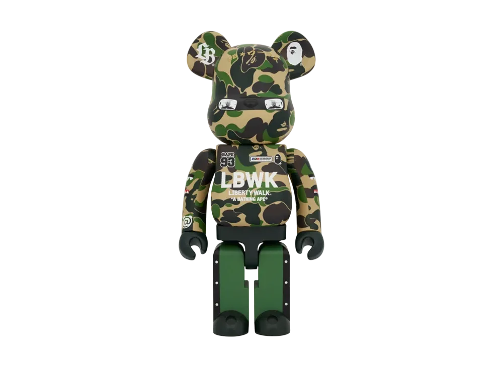 MEDICOM TOY "BEARBRICK" LBWK x BAPE 1000%