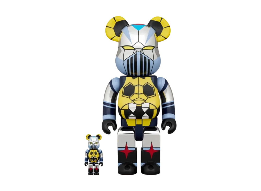 MEDICOM TOY "BEARBRICK" Gaiking Plating Ver. 100% & 400%