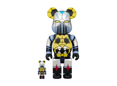 MEDICOM TOY "BEARBRICK" Gaiking Plating Ver. 100% & 400%