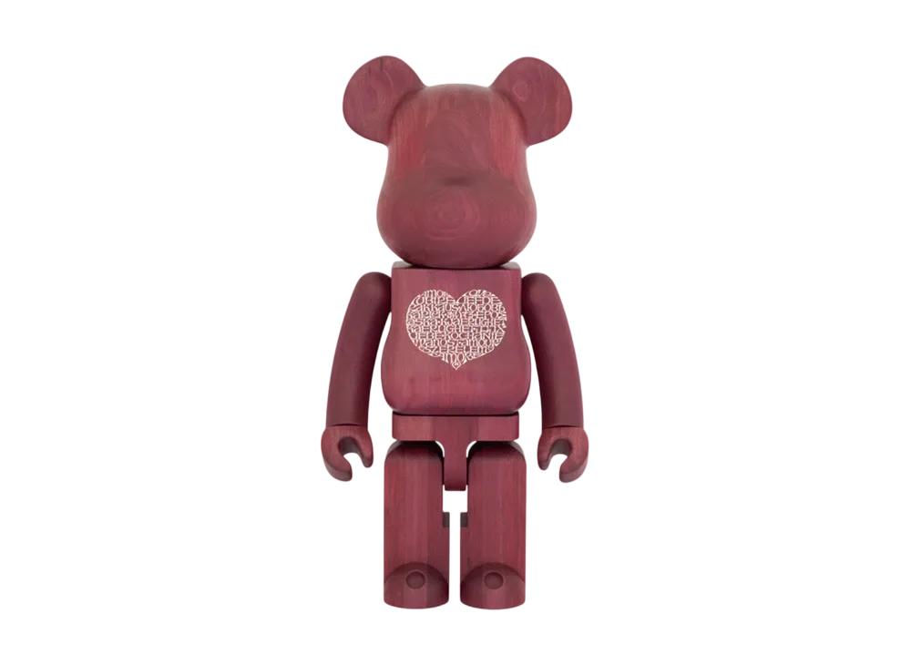 MEDICOM TOY "BEARBRICK" Karimoku Alexander Girard International Love Heart 1000%