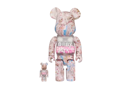 MEDICOM TOY "BEARBRICK" My First Bearbrick Baby Sakura Ver. 100% & 400%